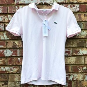 NWT Lacoste golf polo light pink size medium